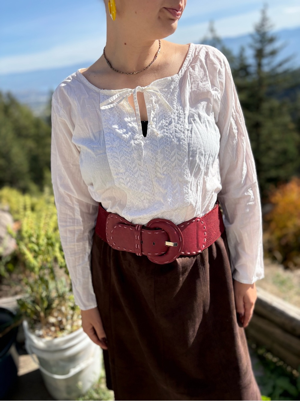 Big Burgundy Belt Buckle